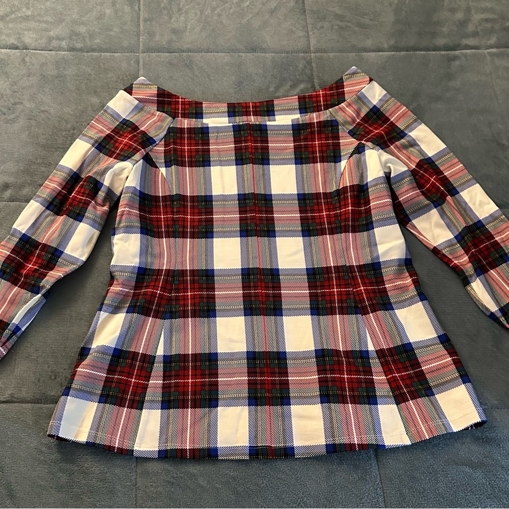 NWT - Women’s Charter Club long sleeve plaid shirt size L